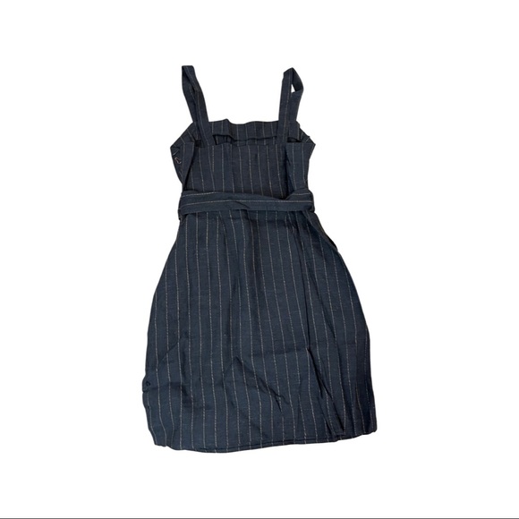 Forever 21 Linen Belted Pinstripe Summer Dress - Picture 2 of 8